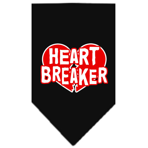 Heart Breaker Screen Print Bandana Black Large